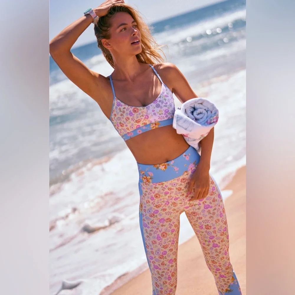 LoveShackFancy Floral and Blue Leggings - Picture 6 of 16